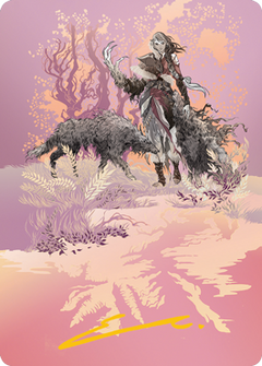 Arlinn, the Pack's Hope 2 Art Card (Gold-Stamped Signature) [Innistrad: Midnight Hunt Art Series]-1