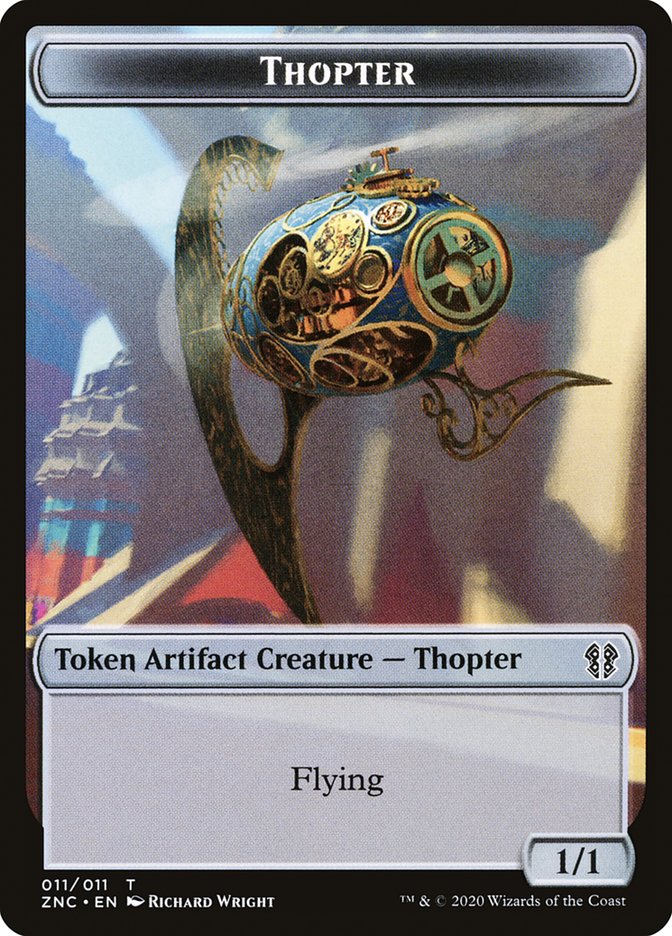 Faerie Rogue // Thopter Double-Sided Token [Zendikar Rising Commander Tokens]-2