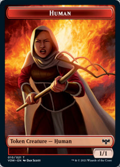 Zombie (008) // Human (010) Double-Sided Token [Innistrad: Crimson Vow Tokens]-2