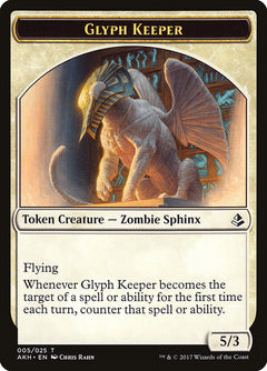 Glyph Keeper // Warrior Double-Sided Token [Amonkhet Tokens]-1