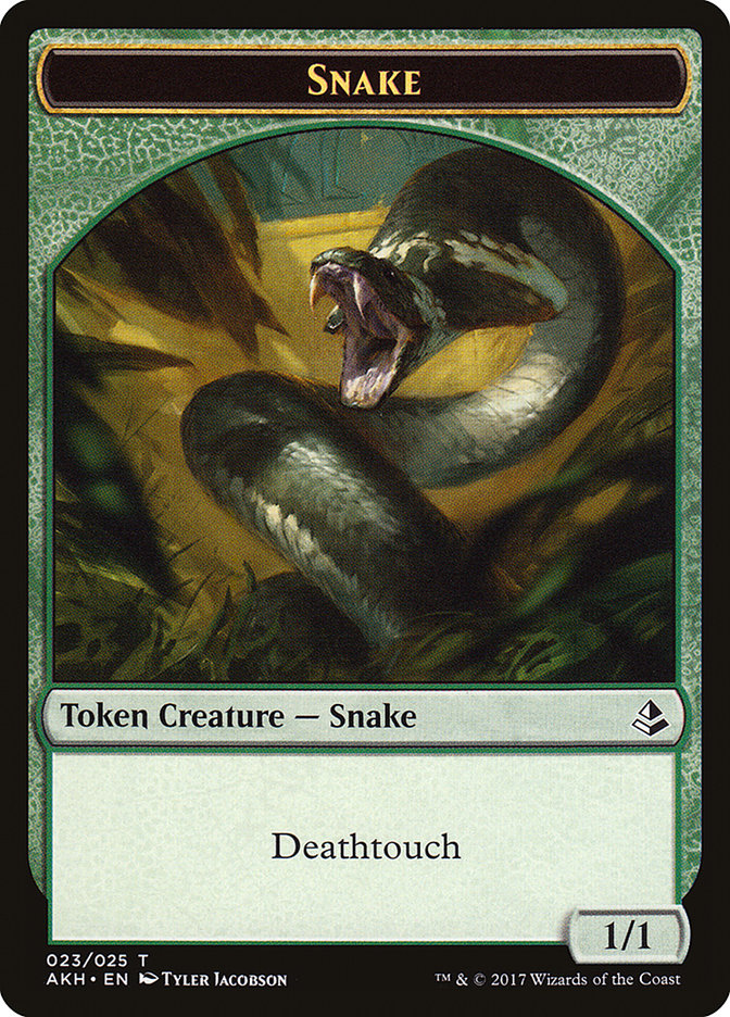 Trueheart Duelist // Snake Double-Sided Token [Amonkhet Tokens]-2