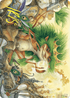 Knickknack Ouphe Art Card (Gold-Stamped Signature) [Wilds of Eldraine Art Series]-1