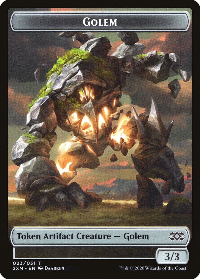 Elephant // Golem Double-Sided Token [Double Masters Tokens]-2