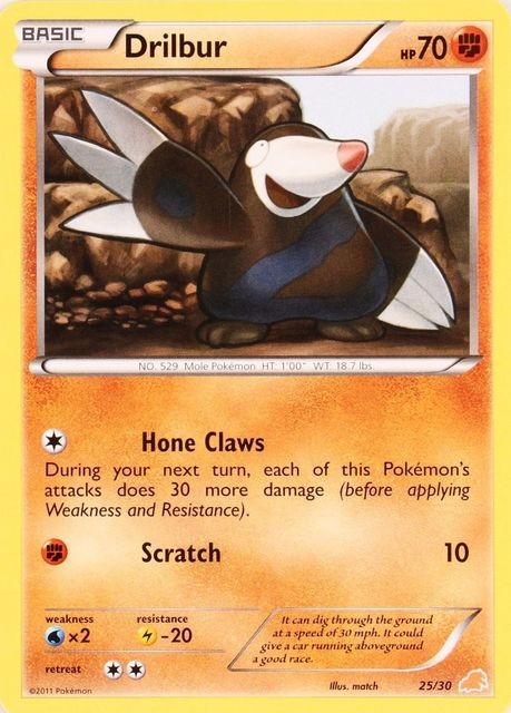 Drilbur (25/30) [Black & White: Trainer Kit - Excadrill]-1