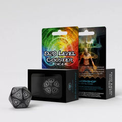 Q Workshop D20 Black & White Card Game Level Counter-1