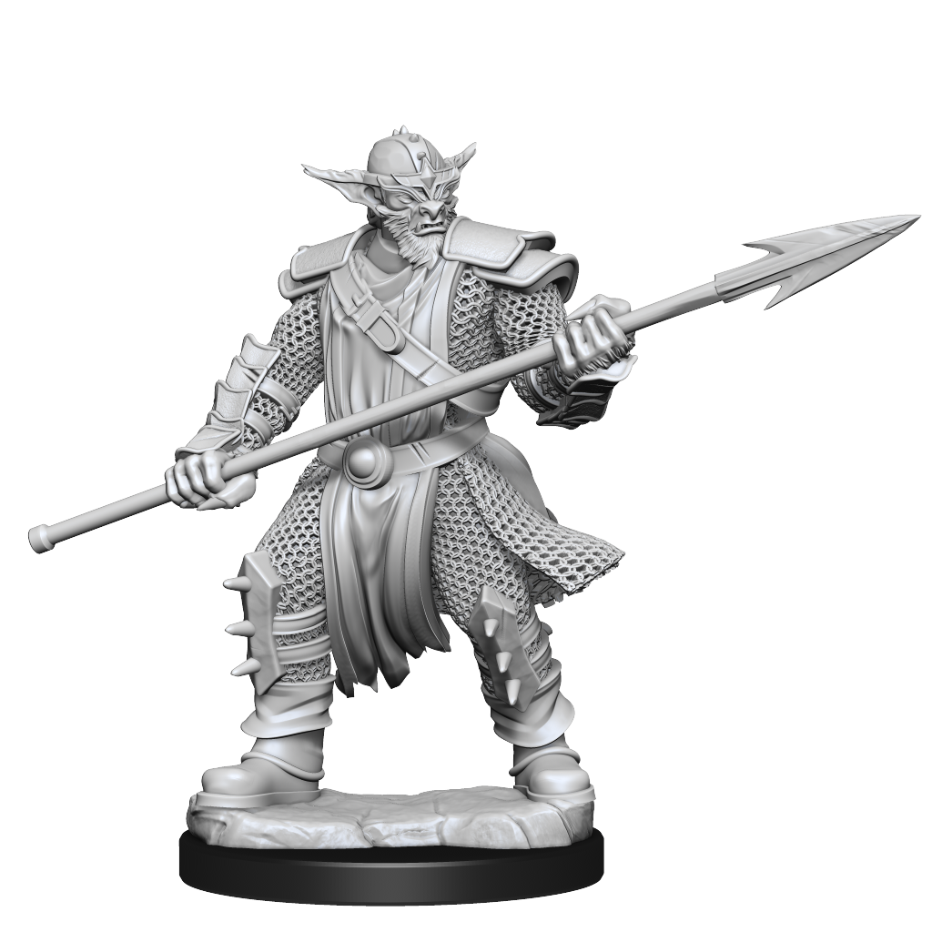 Critical Role Unpainted Miniatures Bugbear Fighter Male (2)-1