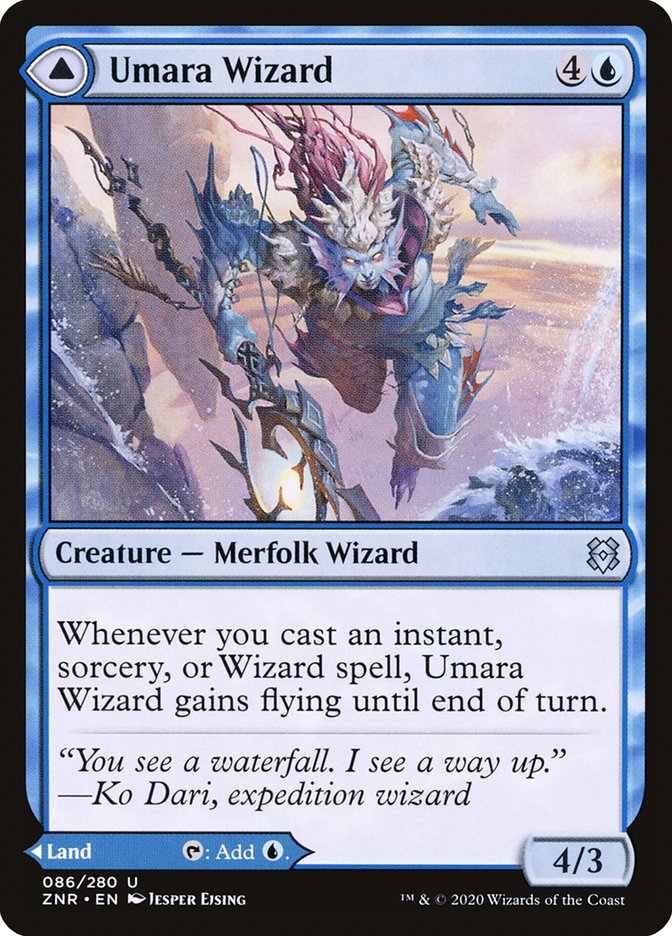 Umara Wizard // Umara Skyfalls [Zendikar Rising]-1
