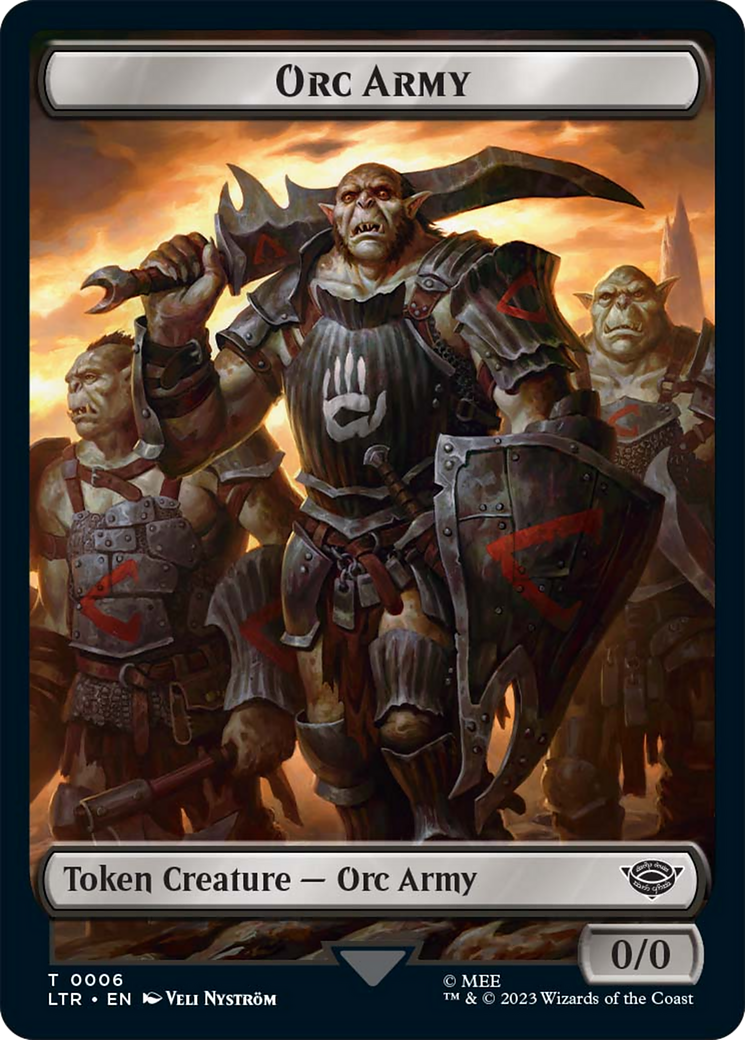 Orc Army (06) // Orc Army (05) Double-Sided Token [The Lord of the Rings: Tales of Middle-Earth Tokens]-2
