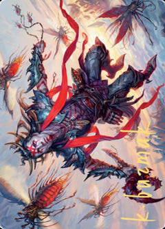 Scion of the Swarm Art Card (Gold-Stamped Signature) [Zendikar Rising Art Series]-1
