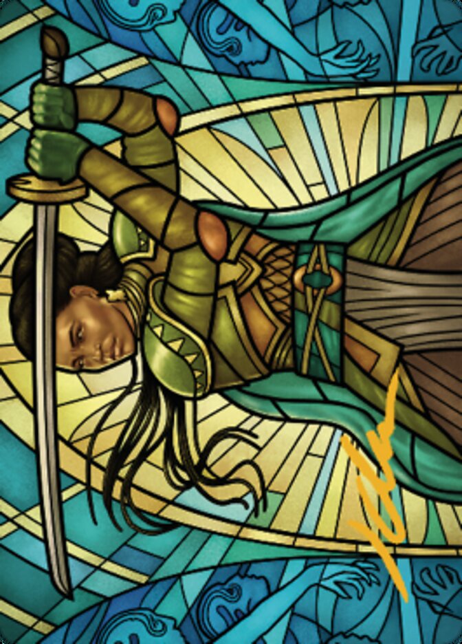 Shanna, Purifying Blade Art Card 2 (Gold-Stamped Signature) [Dominaria United Art Series]-1
