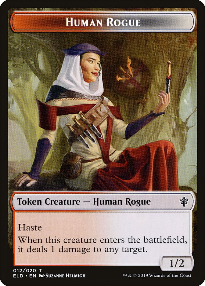 Human Rogue Token [Throne of Eldraine Tokens]-1