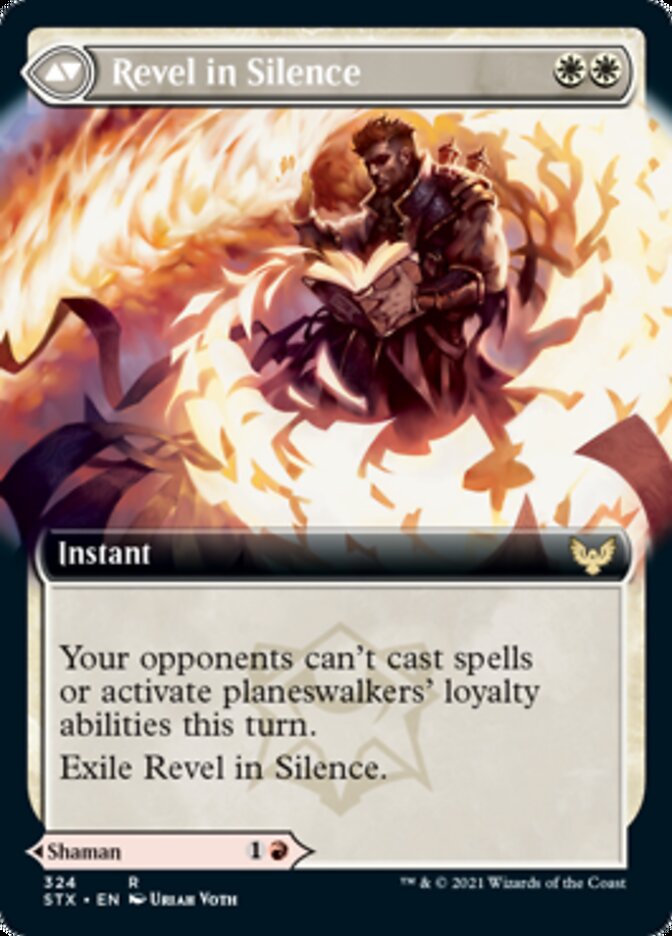 Flamescroll Celebrant // Revel in Silence (Extended Art) [Strixhaven: School of Mages]-2