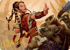 Half-Elf Monk Art Card (Gold-Stamped Signature) [Dungeons & Dragons: Adventures in the Forgotten Realms Art Series]-1