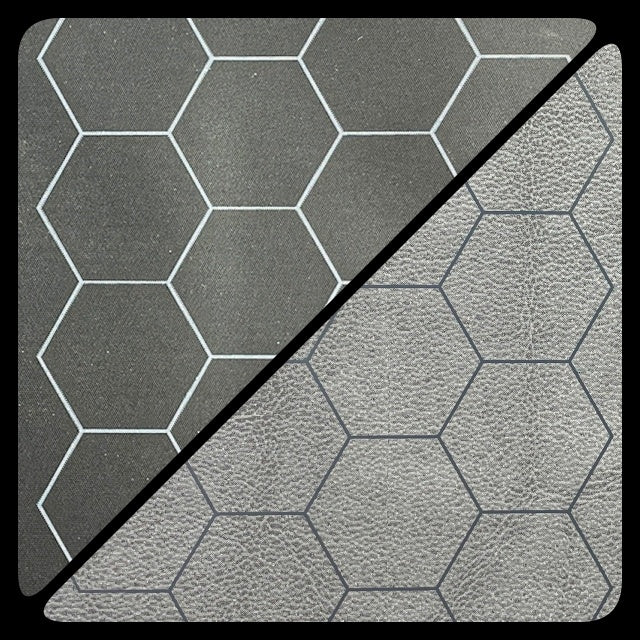 CHX 96680 Reversible Battlemat 1" Hexes Black-Grey (23 1/2 x 26)-1