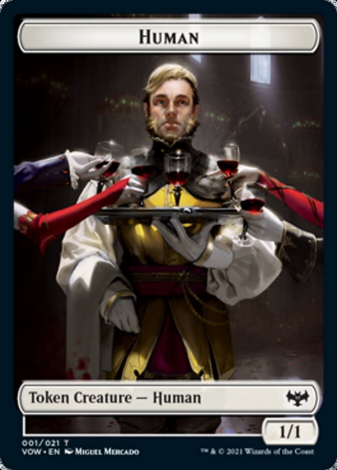 Human (001) // Human (010) Double-Sided Token [Innistrad: Crimson Vow Tokens]-1