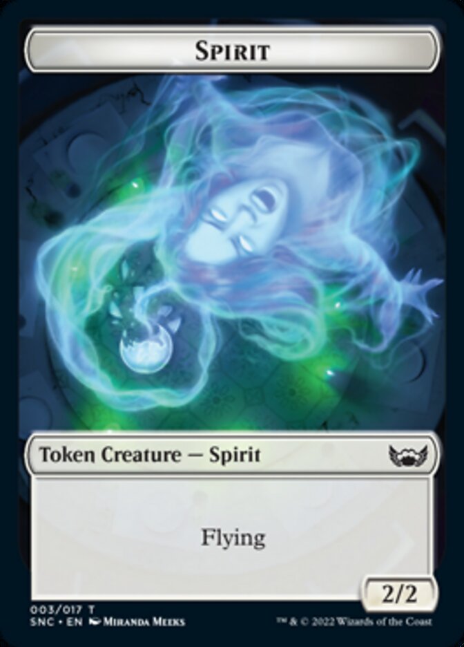 Fish // Spirit Double-Sided Token [Streets of New Capenna Tokens]-2