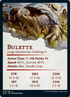 Bulette Art Card (Gold-Stamped Signature) [Dungeons & Dragons: Adventures in the Forgotten Realms Art Series]-2