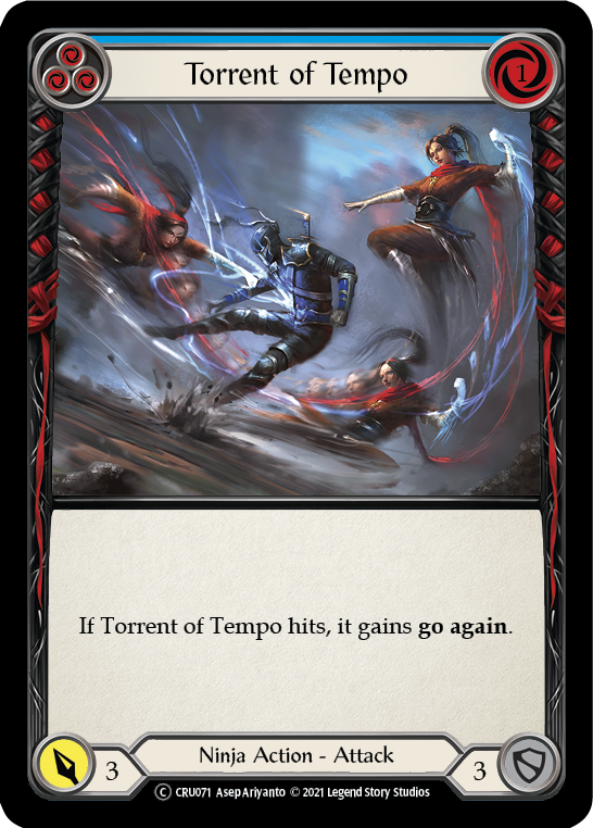 Torrent of Tempo (Blue) [U-CRU071] (Crucible of War Unlimited)  Unlimited Rainbow Foil