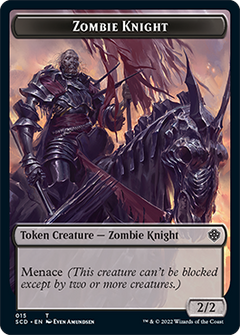 Zombie // Zombie Knight Double-Sided Token [Starter Commander Decks]-2