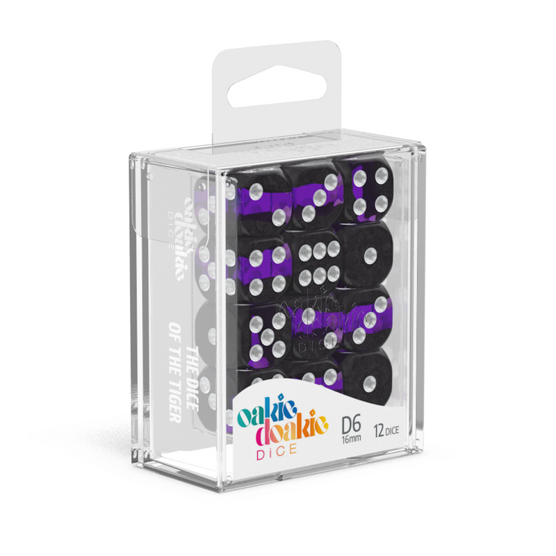 Oakie Doakie Dice D6 16 mm Enclave - Amethyst (12)-1