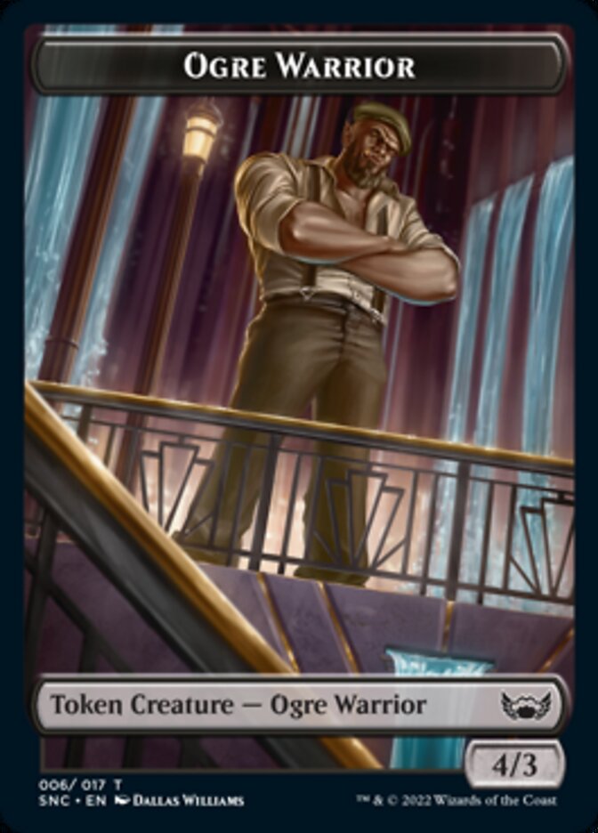 Treasure (014) // Ogre Warrior Double-Sided Token [Streets of New Capenna Tokens]-2