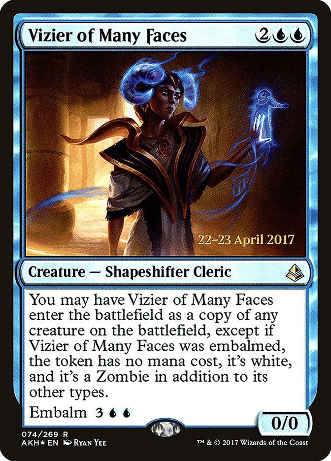 Vizier of Many Faces [Amonkhet Prerelease Promos]-1
