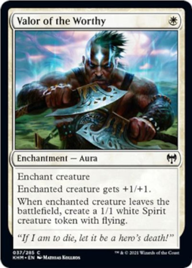 Valor of the Worthy [Kaldheim]-1