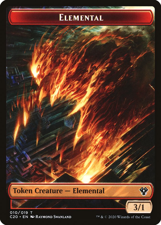Angel // Elemental (010) Double-Sided Token [Commander 2020 Tokens]-2