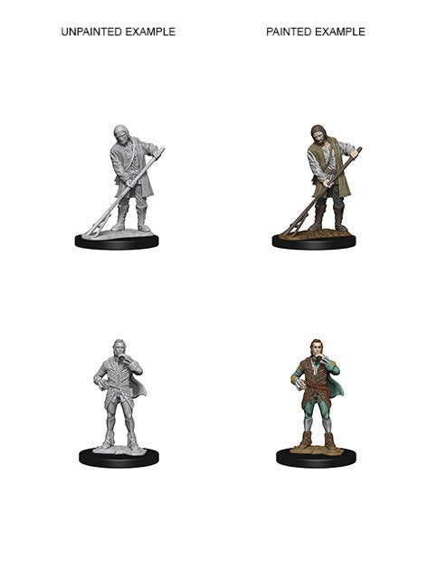 Pathfinder Deep Cuts Unpainted Miniatures Towns People (Farmer/Aristocrat)