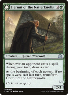 Hermit of the Natterknolls // Lone Wolf of the Natterknolls [Shadows over Innistrad]-1