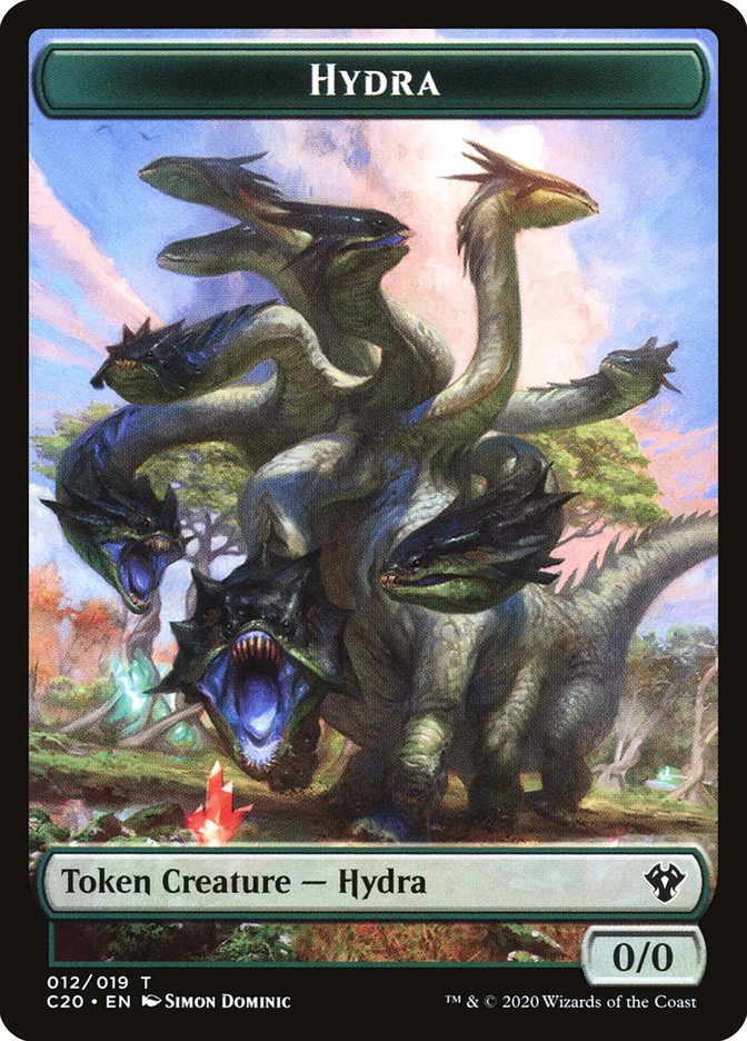Beast (010) // Hydra Double-Sided Token [Commander 2020 Tokens]-2