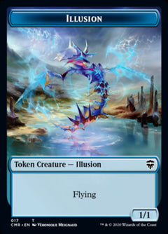 Illusion // Plant Double-Sided Token [Commander Legends Tokens]-1