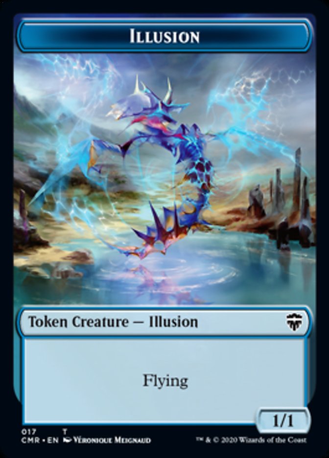 Illusion // Plant Double-Sided Token [Commander Legends Tokens]-1