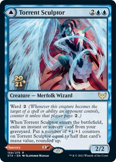Torrent Sculptor // Flamethrower Sonata [Strixhaven: School of Mages Prerelease Promos]-1