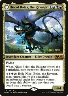 Nicol Bolas, the Ravager // Nicol Bolas, the Arisen [Core Set 2019 Prerelease Promos]-1