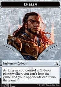 Gideon of the Trials Emblem // Zombie Double-Sided Token [Amonkhet Tokens]-1