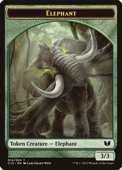 Zombie // Elephant Double-Sided Token [Commander 2015 Tokens]-2