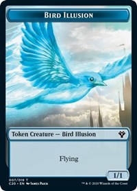 Bird Illusion // Beast (011) Double-Sided Token [Commander 2020 Tokens]-1