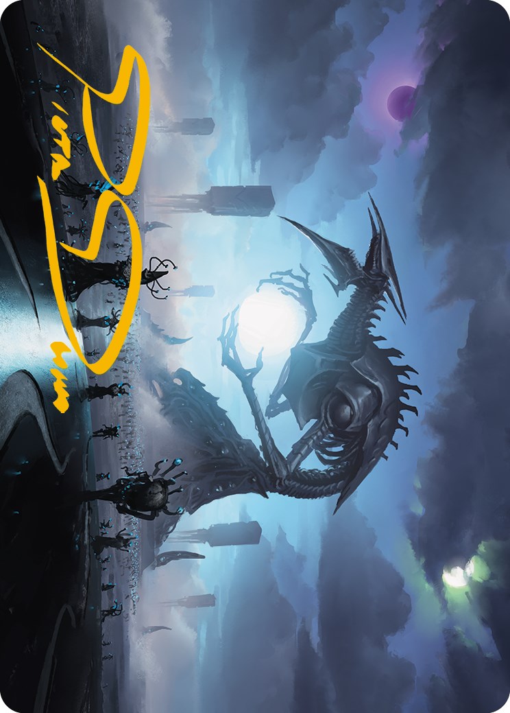 Blue Sun's Zenith Art Card (Gold-Stamped Signature) [Phyrexia: All Will Be One Art Series]-1