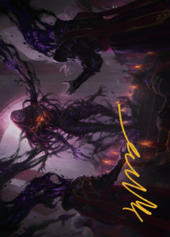 Braids, Arisen Nightmare Art Card 1 (Gold-Stamped Signature) [Dominaria United Art Series]-1