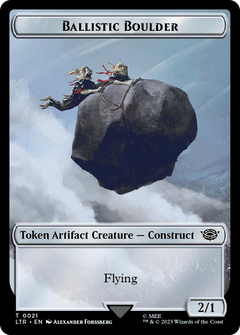 Ballistic Boulder // Food (0023) Double-Sided Token (Surge Foil) [The Lord of the Rings: Tales of Middle-Earth Tokens]-1