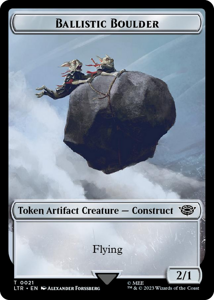 Ballistic Boulder // Food (0024) Double-Sided Token (Surge Foil) [The Lord of the Rings: Tales of Middle-Earth Tokens]-1