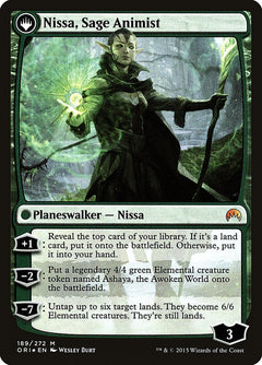 Nissa, Vastwood Seer // Nissa, Sage Animist [Magic Origins Prerelease Promos]-2
