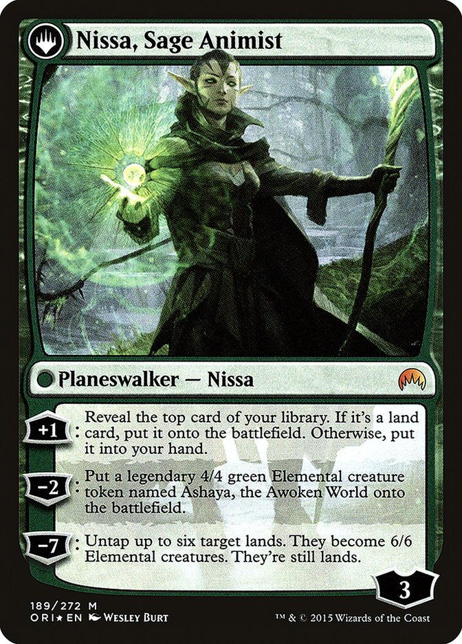 Nissa, Vastwood Seer // Nissa, Sage Animist [Magic Origins Prerelease Promos]-2