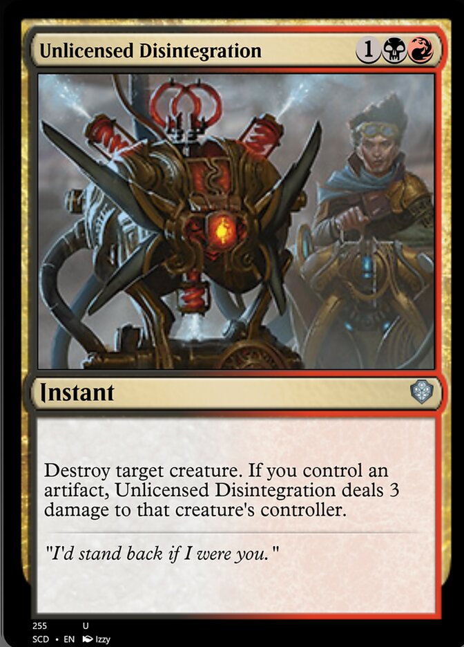 Unlicensed Disintegration [Starter Commander Decks]-1
