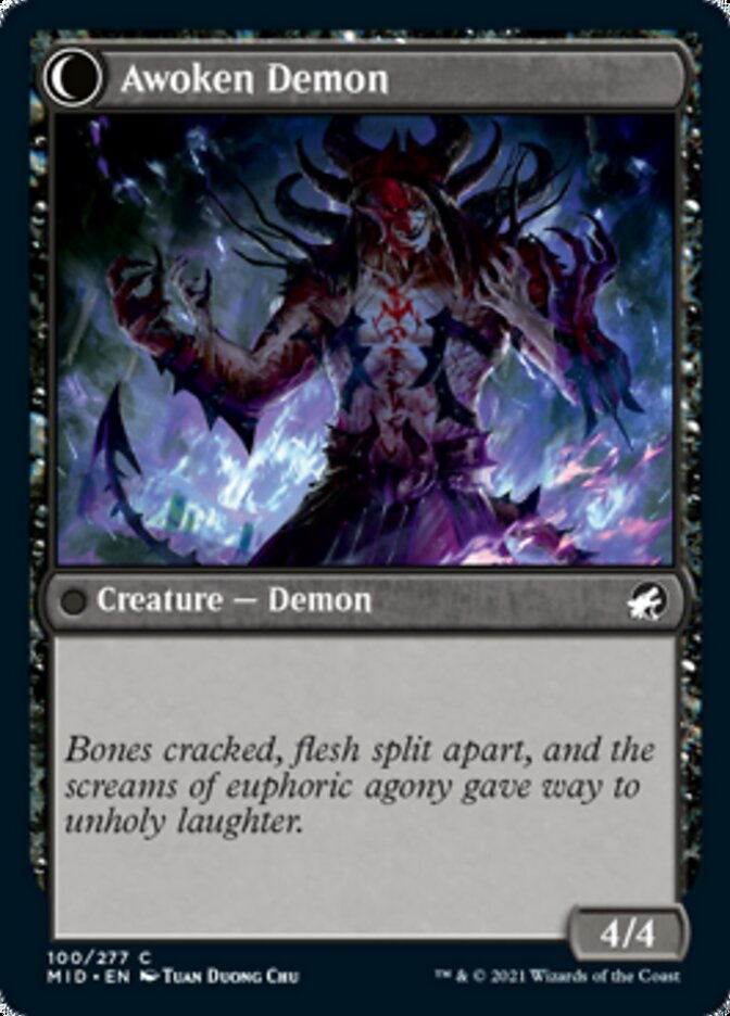 Ecstatic Awakener // Awoken Demon [Innistrad: Midnight Hunt]-2