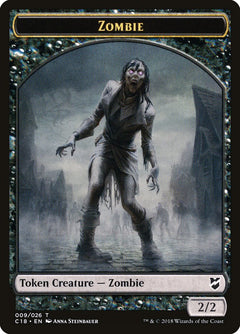 Manifest // Zombie Double-Sided Token [Commander 2018 Tokens]-2
