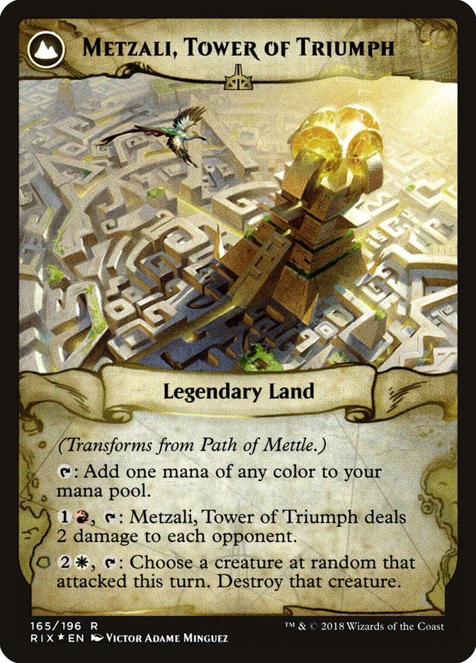 Path of Mettle // Metzali, Tower of Triumph [Rivals of Ixalan Prerelease Promos]-2