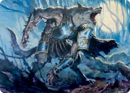 Moonrage Brute Art Card [Innistrad: Midnight Hunt Art Series]-1