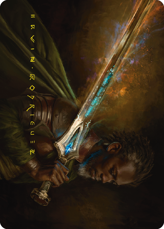 Anduril, Flame of the West Art Card (Gold-Stamped Signature) [The Lord of the Rings: Tales of Middle-earth Art Series]-1